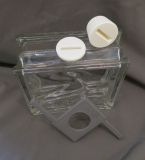 Münzschlitz-Deckel oder -Korken für Glasbaustein